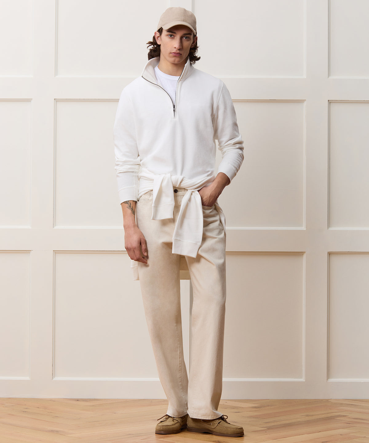 Lightweight Terry Cloth Quarter-Zip