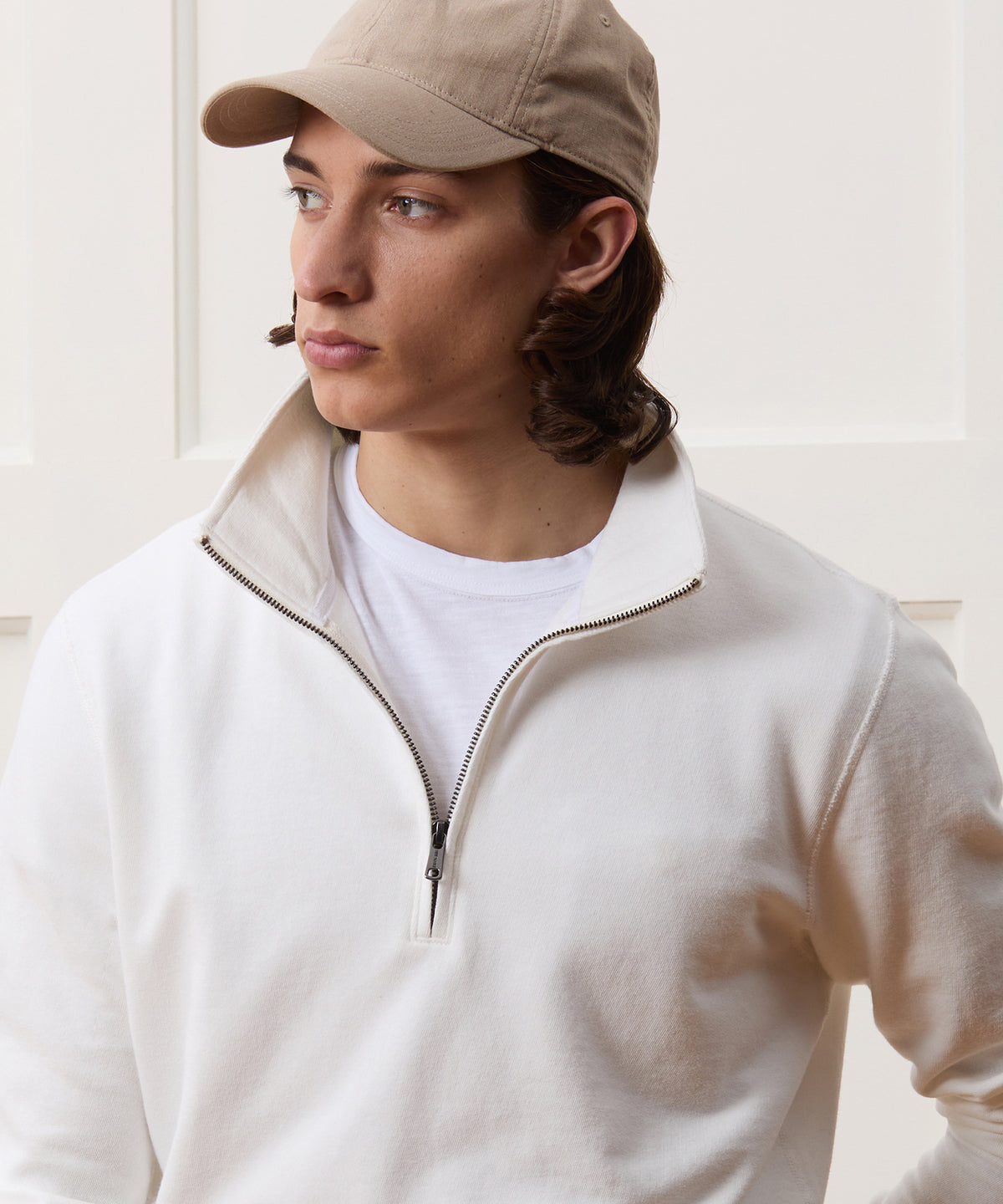 Lightweight Terry Cloth Quarter-Zip