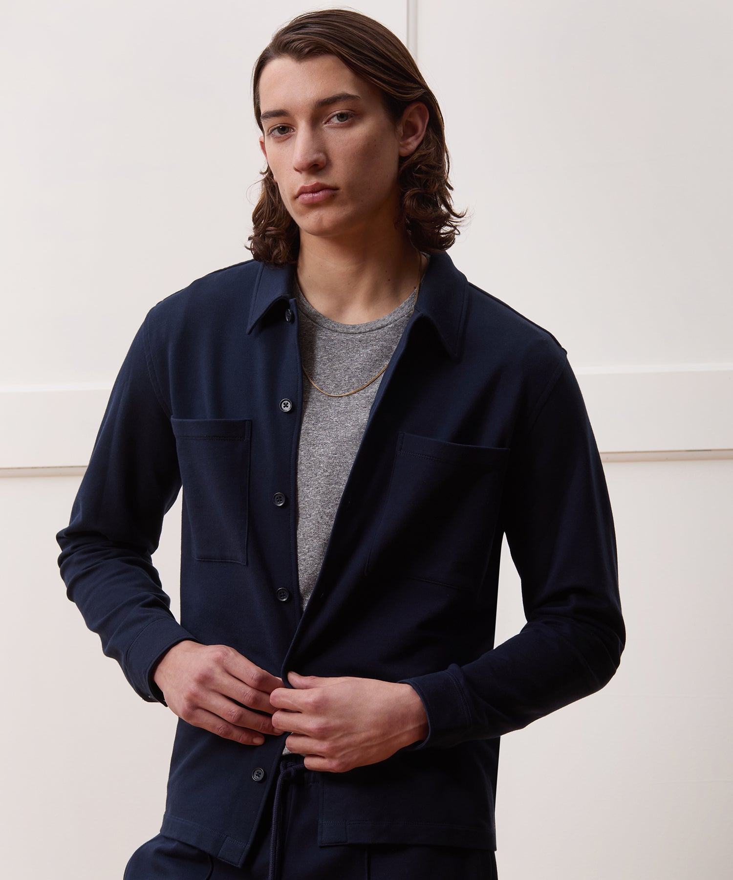 Travel Terry Shirt in Navy – Todd Snyder