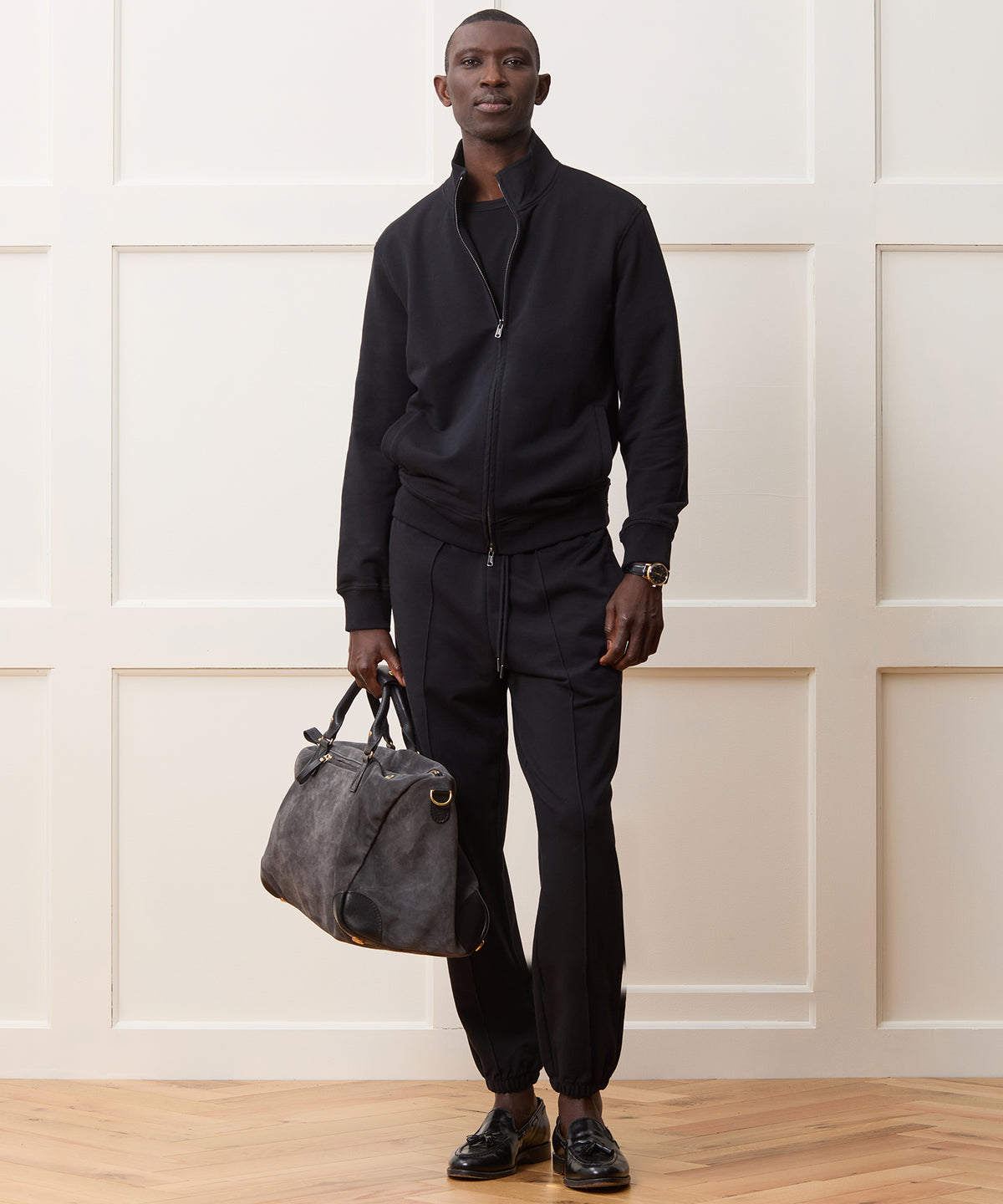 black jogger dress pants Men's Travel Terry in Black, Size XS No minimum order required june2025-reshoot Dolman Ruched Dress - Size:XS / 2