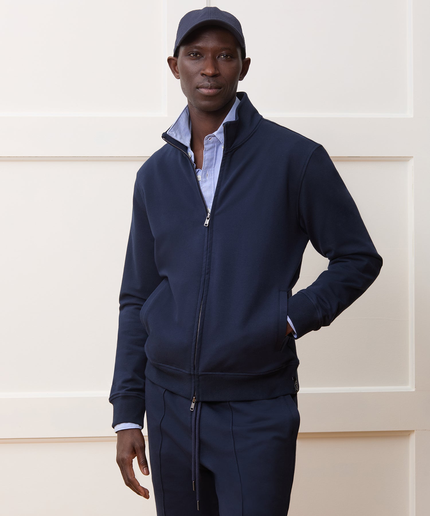 Travel Terry Track Jacket in Navy – Todd Snyder