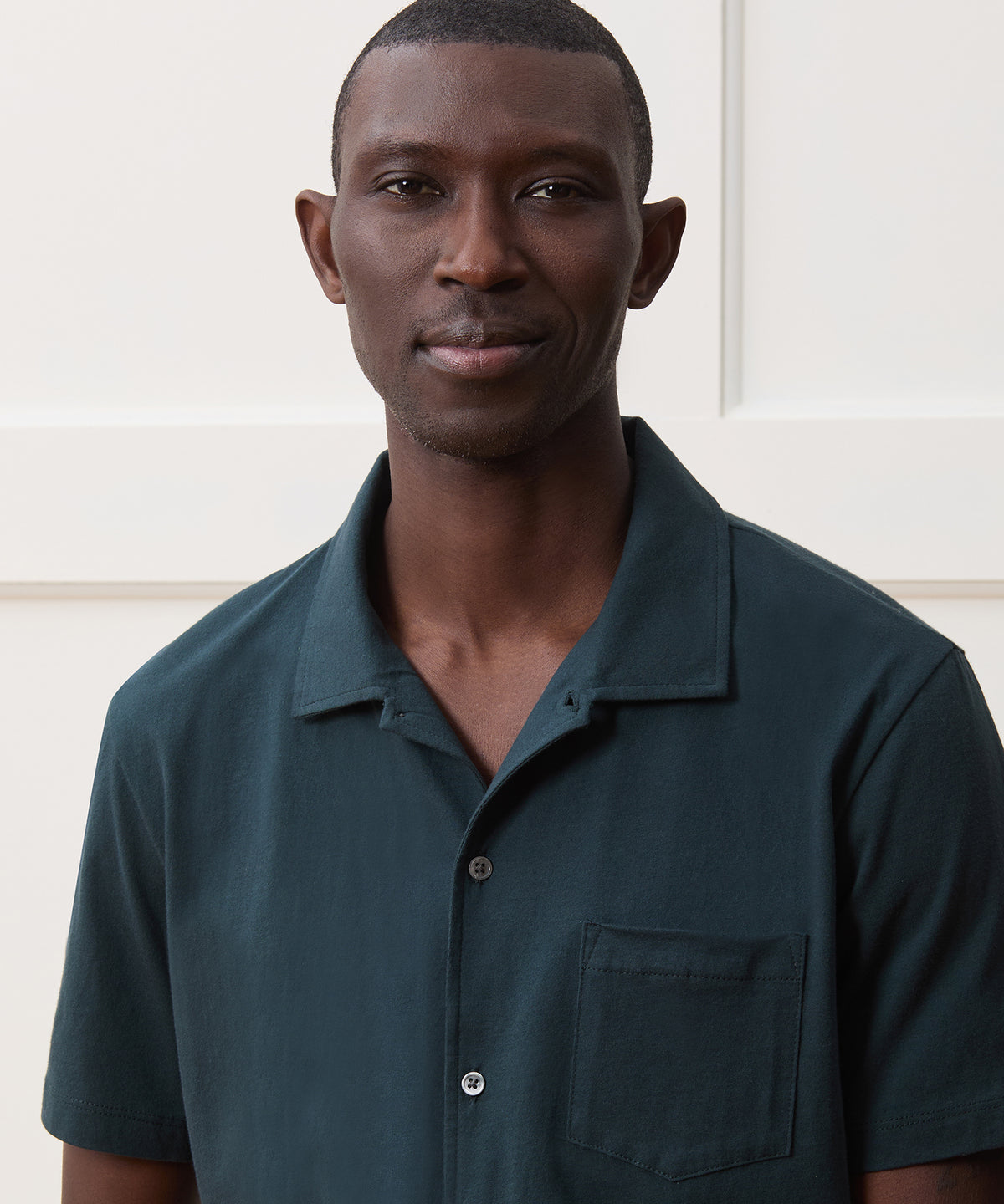 Made in L.A. Jersey Full-Placket Polo