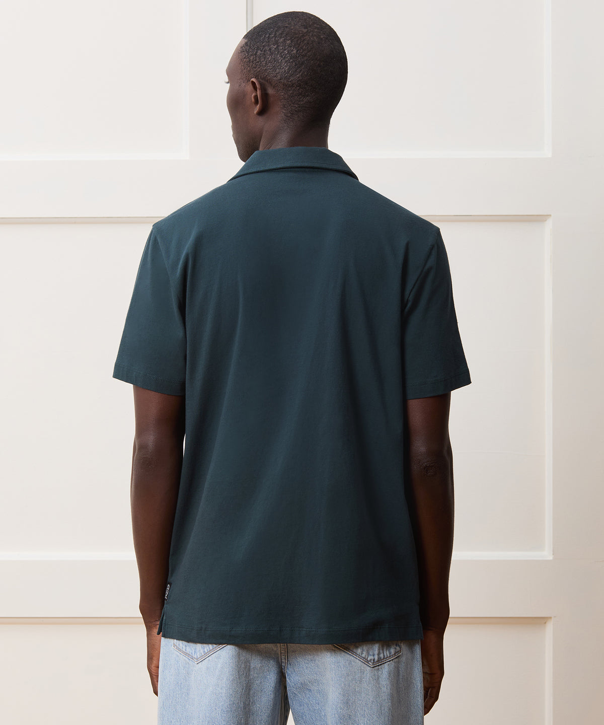 Made in L.A. Jersey Full-Placket Polo