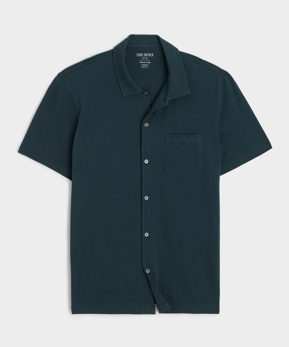 Made in L.A. Jersey Full-Placket Polo