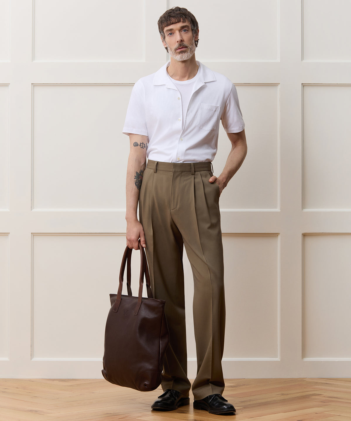 Made in L.A. Jersey Full-Placket Polo