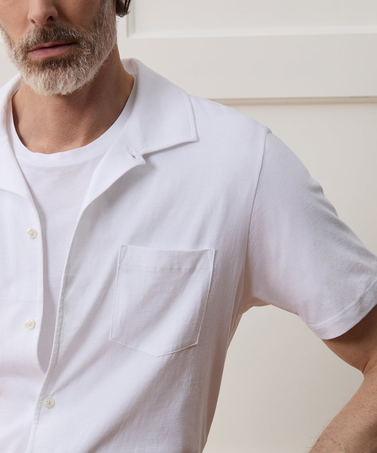 Made in L.A. Jersey Full-Placket Polo