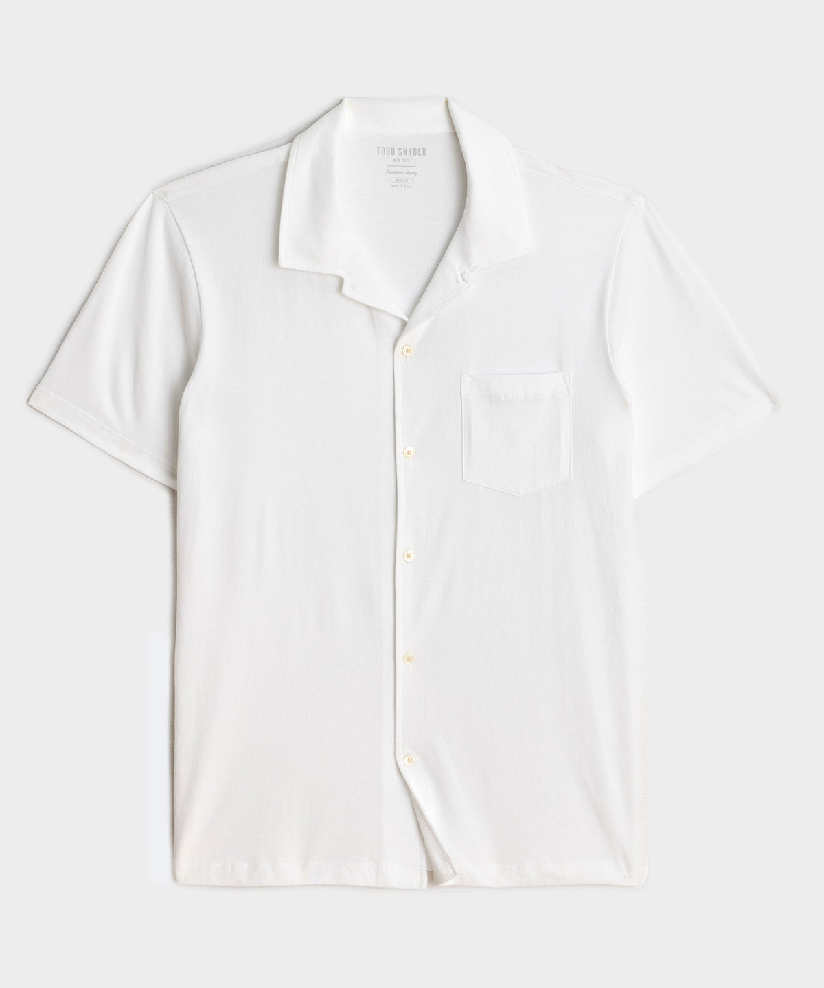 Made in L.A. Jersey Full-Placket Polo