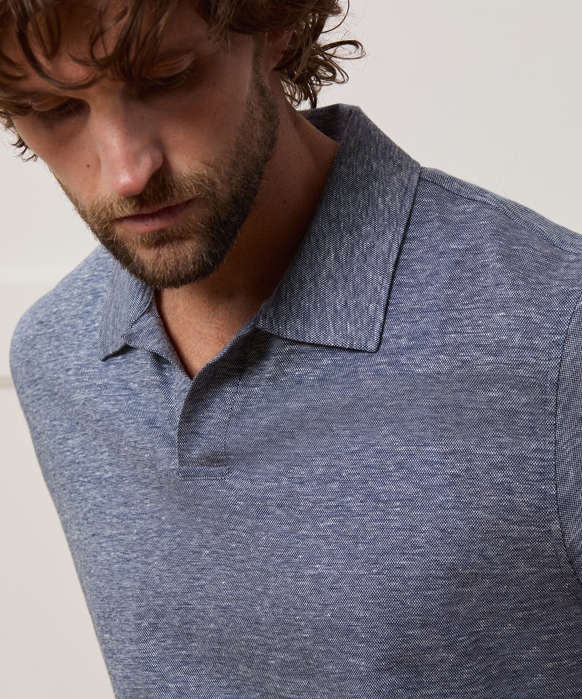 Cotton-Linen Pique Montauk Polo