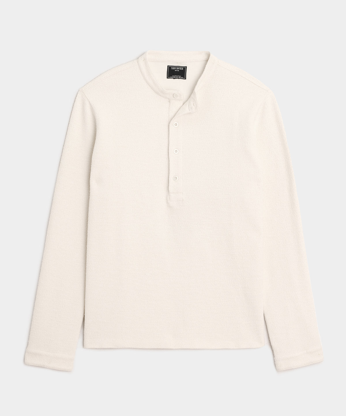 Boucle Band Collar Popover Shirt