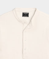 Boucle Band Collar Popover Shirt