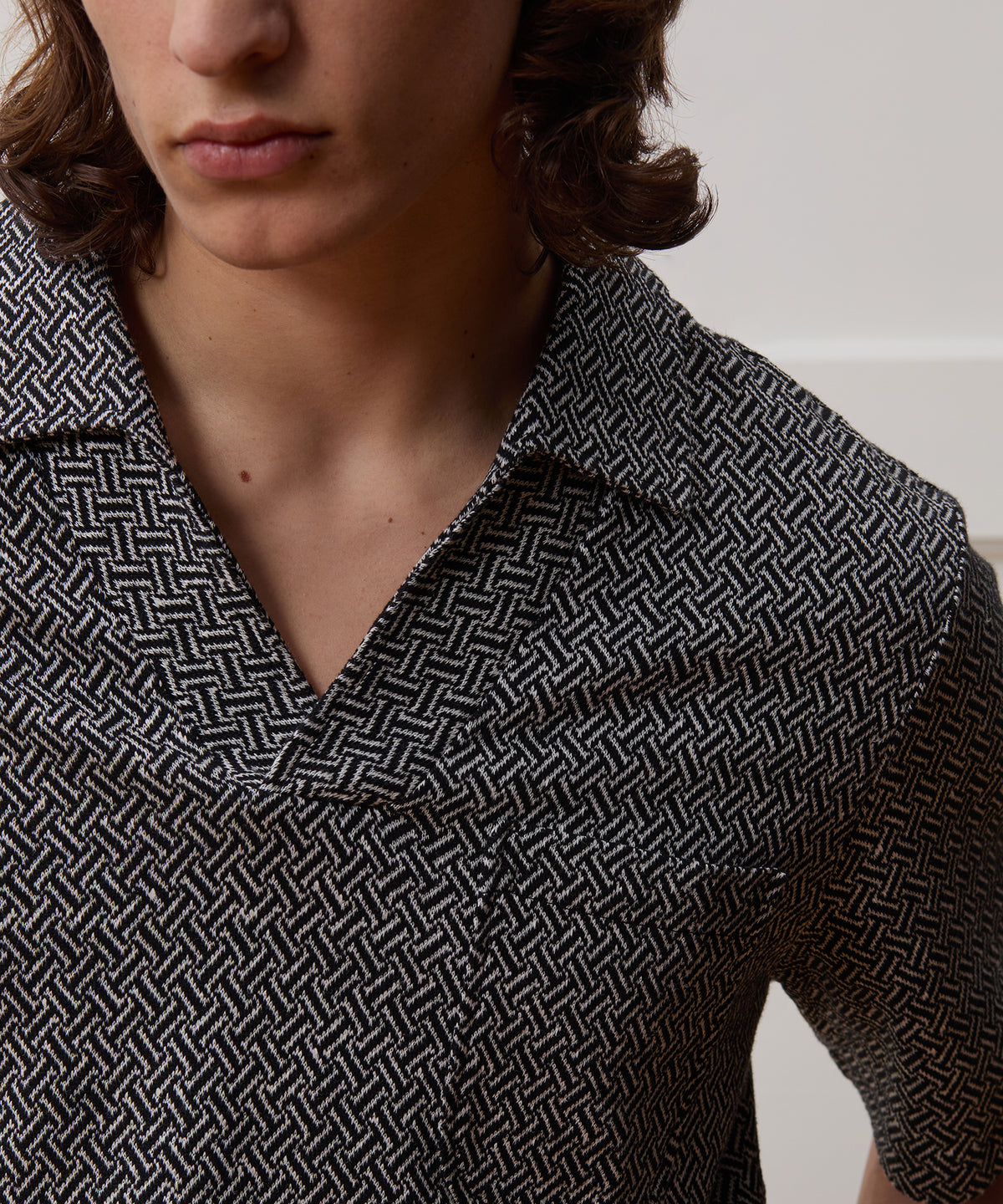 Relaxed Linen-Cotton Pocket Polo