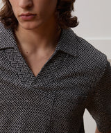 Relaxed Linen-Cotton Pocket Polo