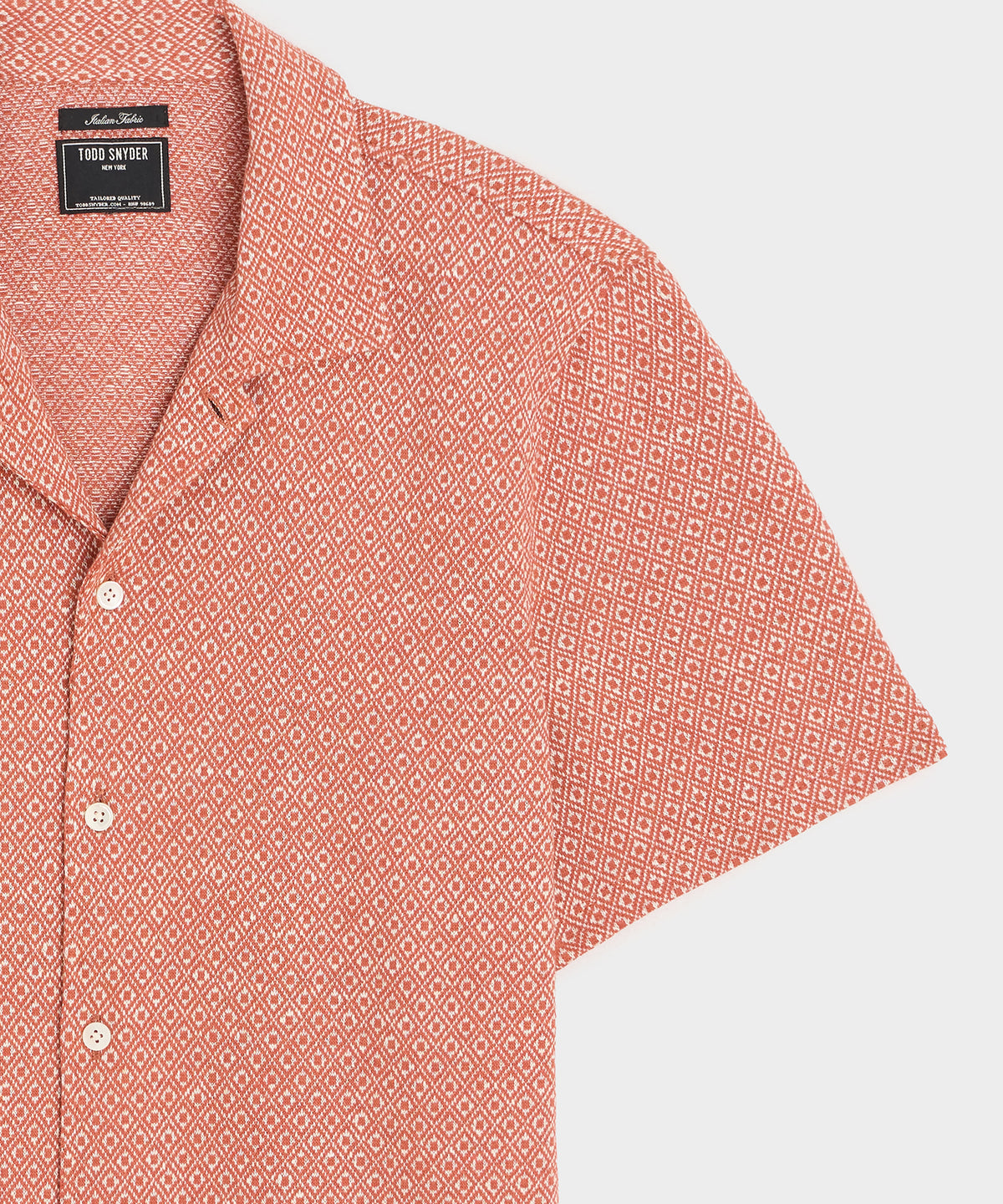 Jacquard Linen-Cotton Polo