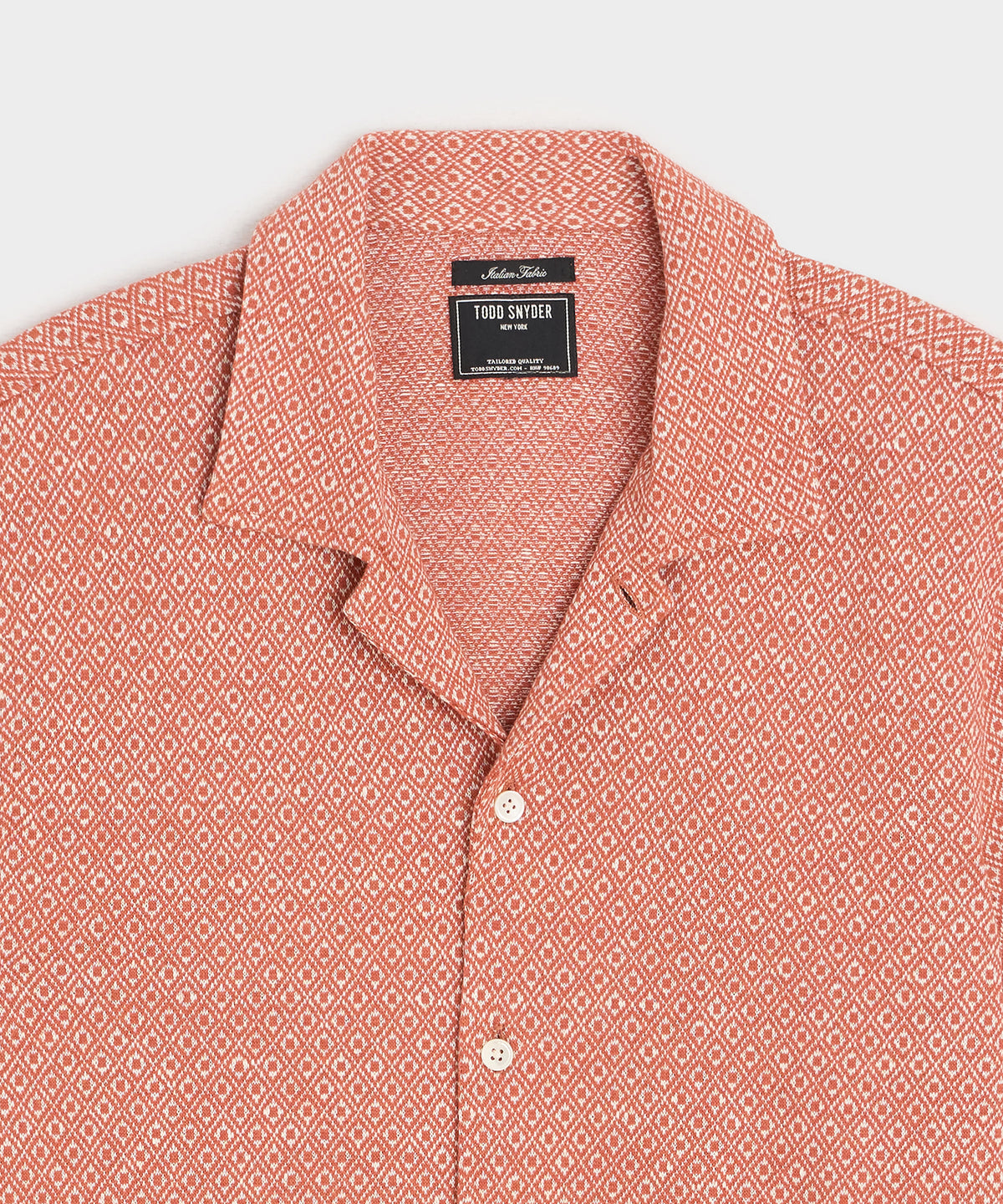 Jacquard Linen-Cotton Polo