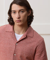 Jacquard Linen-Cotton Polo
