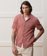 Jacquard Linen-Cotton Polo