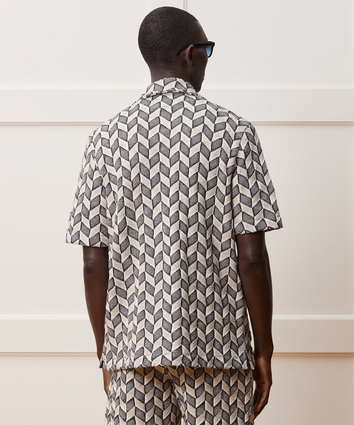 Relaxed Checkered Guayabera Shirt