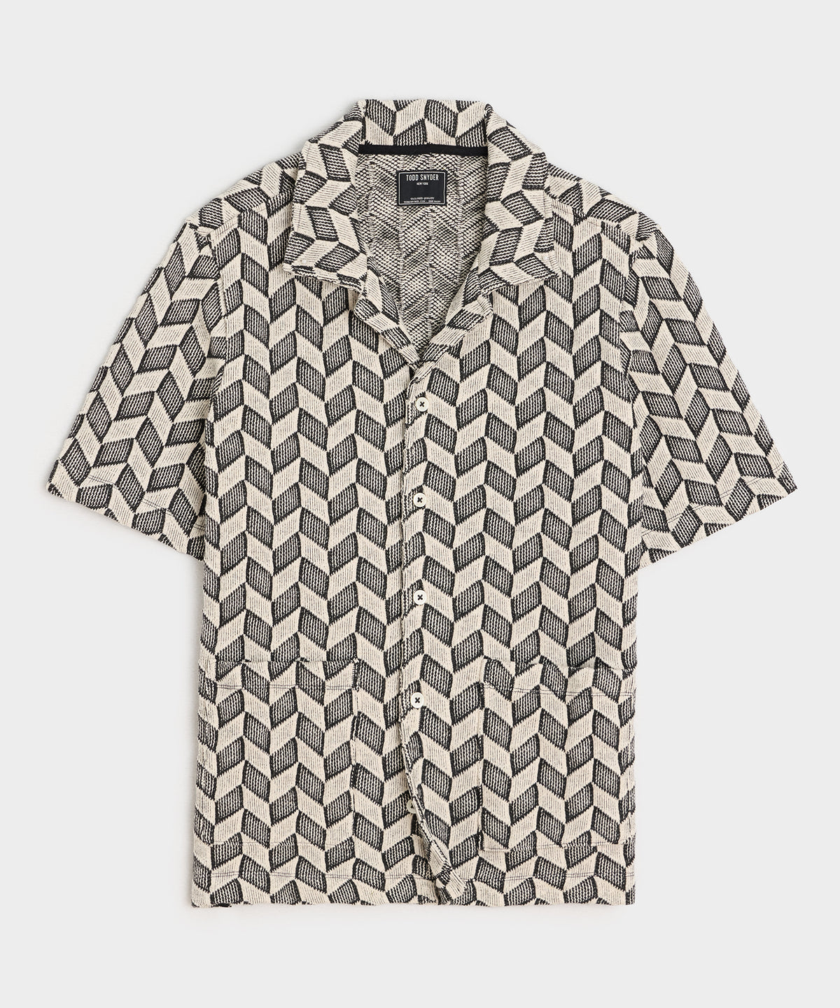 Relaxed Checkered Guayabera Shirt