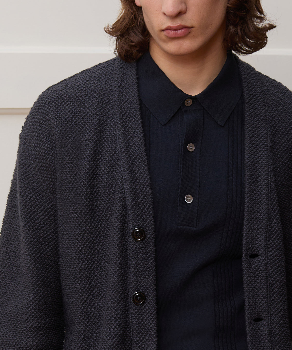 Cotton Boucle Cardigan