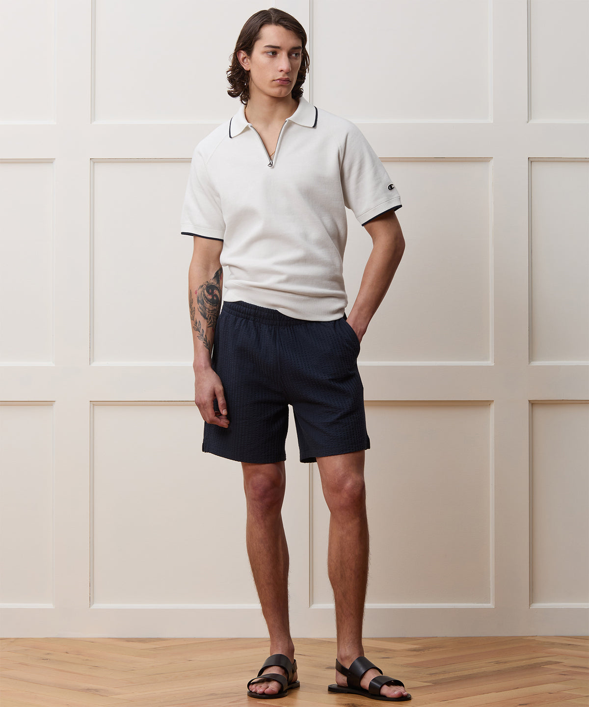 Champion Fleece Quarter-Zip Polo