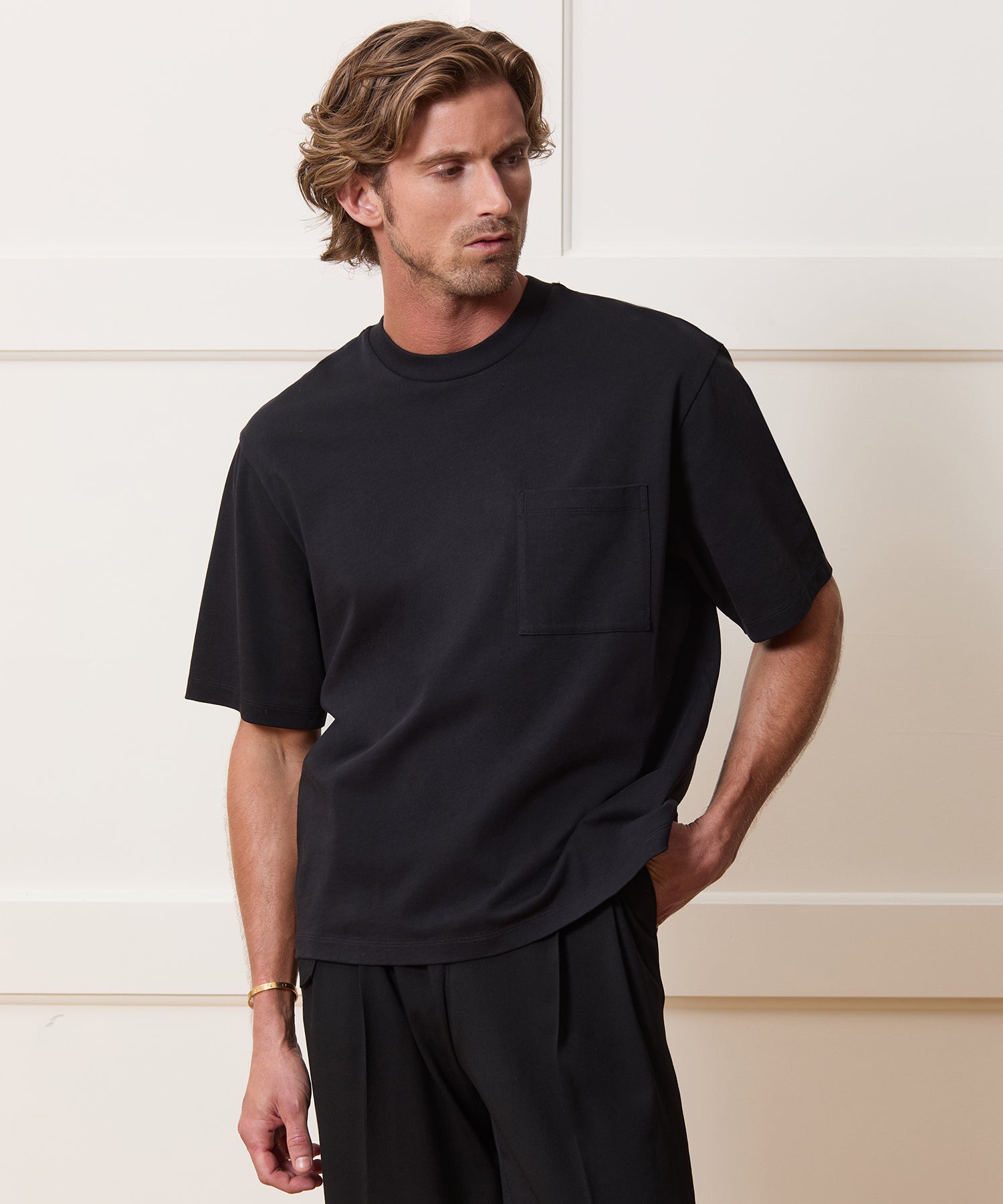 Boxy Jersey Tee in Black – Todd Snyder