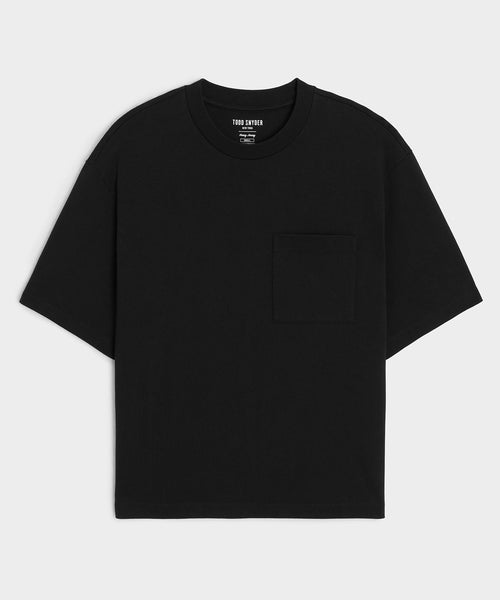 Boxy Jersey Tee in Black – Todd Snyder