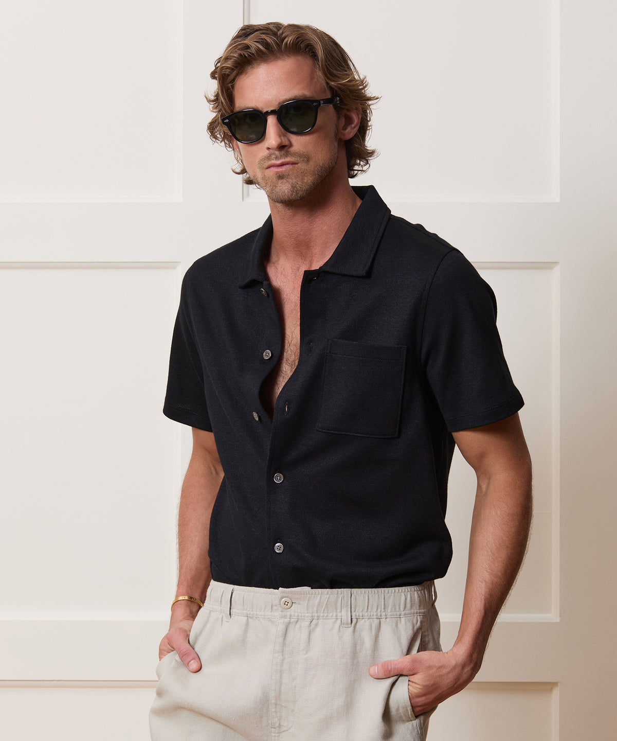 Linen-Cotton Polo