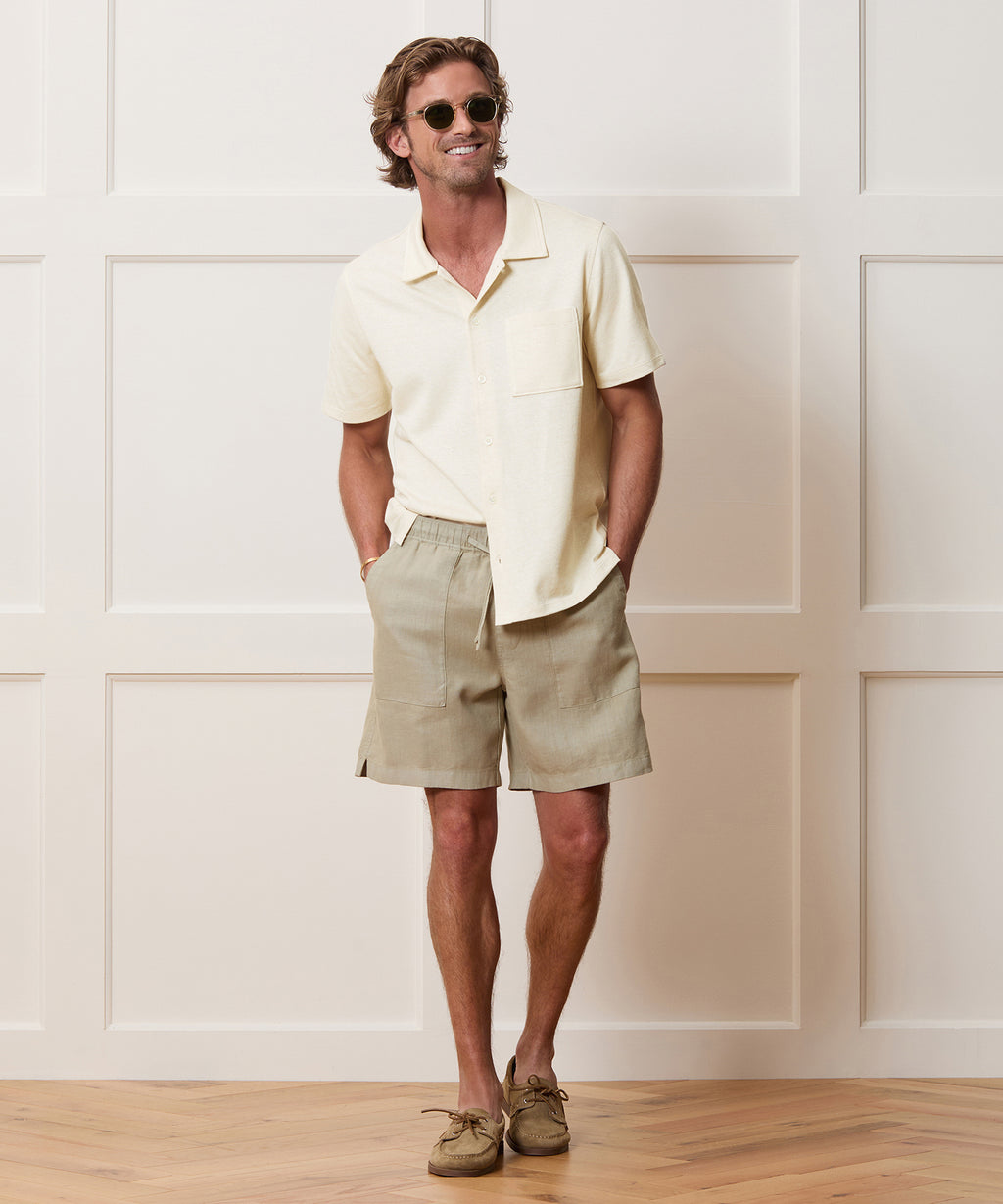Linen-Cotton Polo
