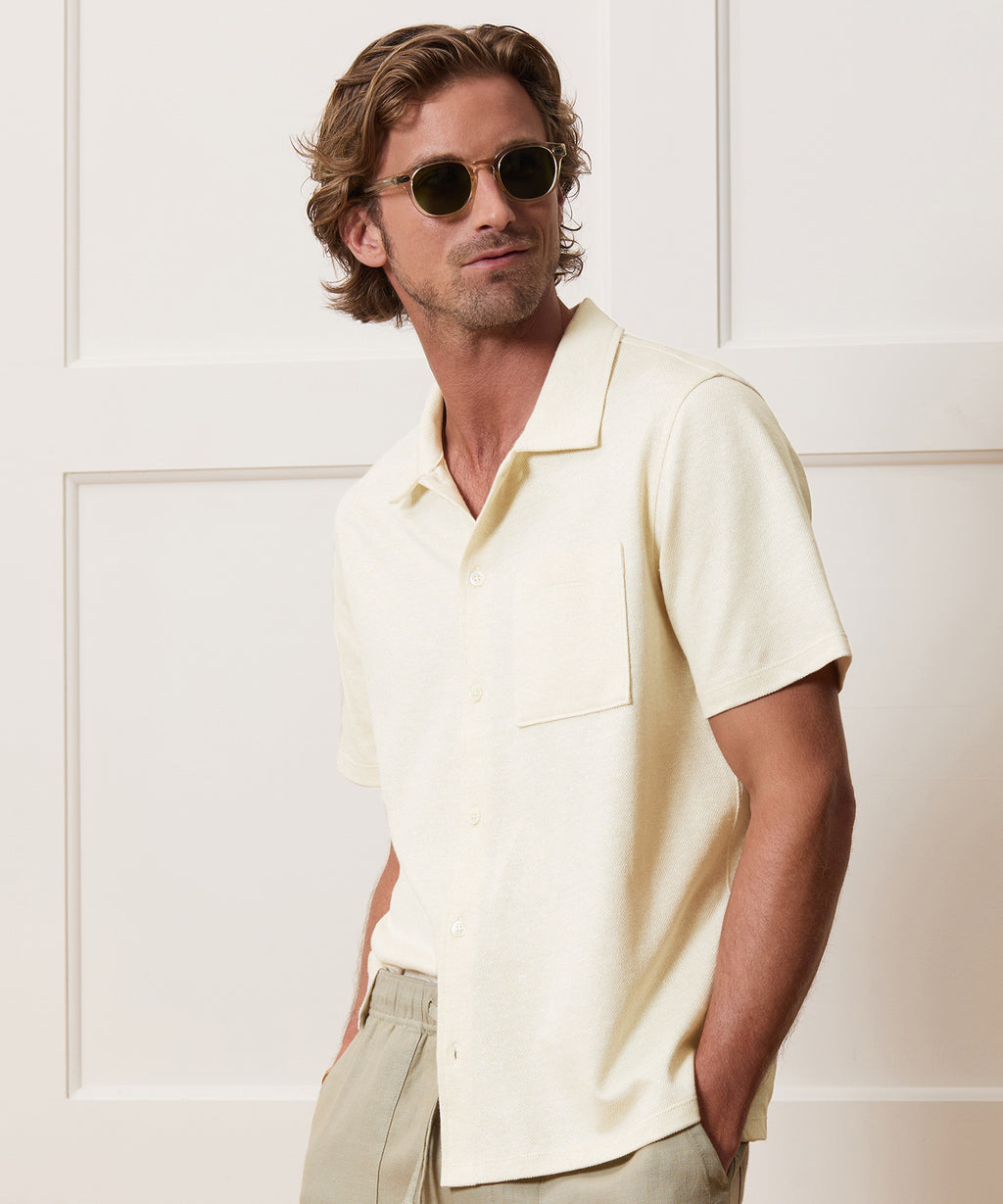 Linen-Cotton Polo