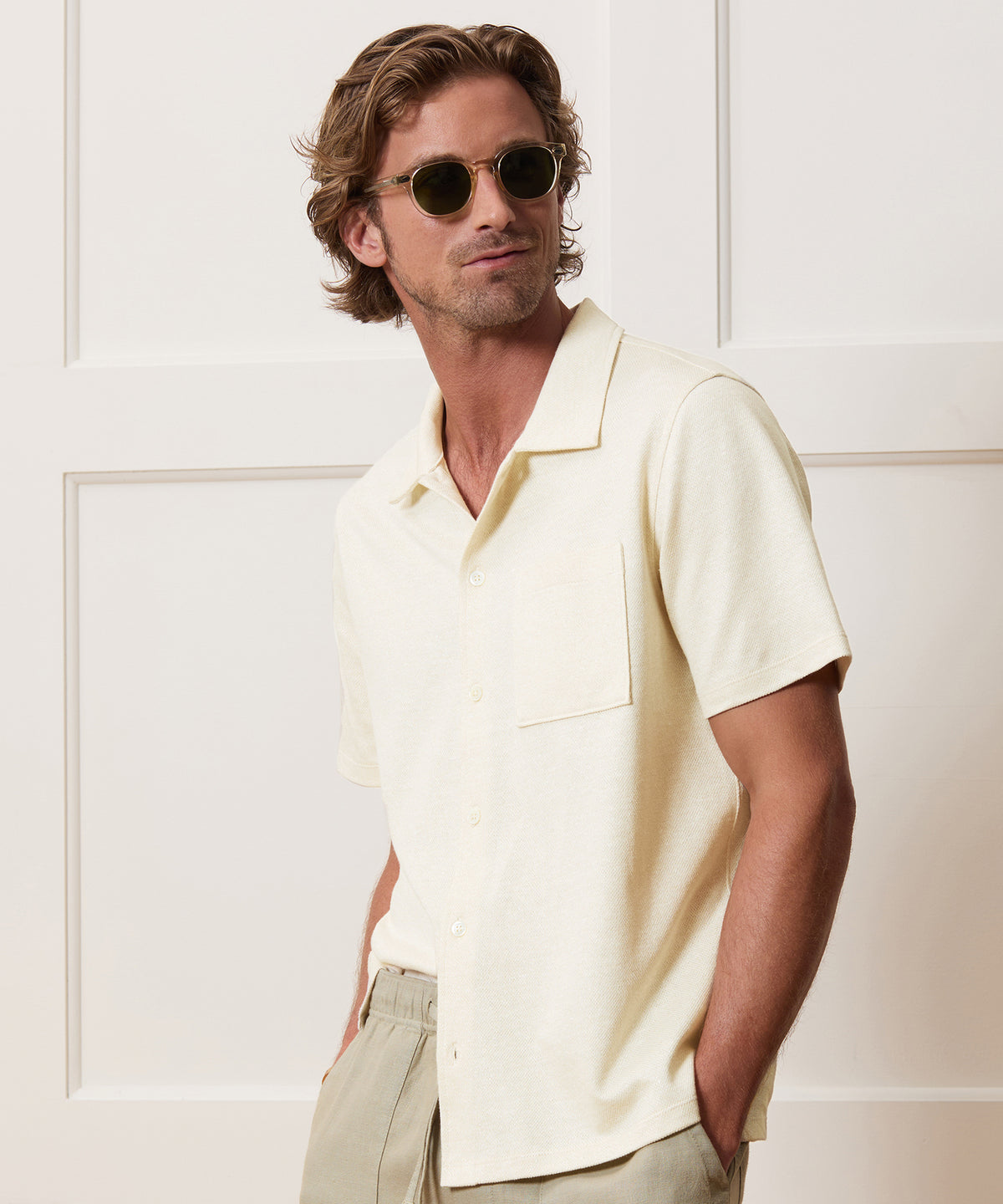 Linen-Cotton Polo