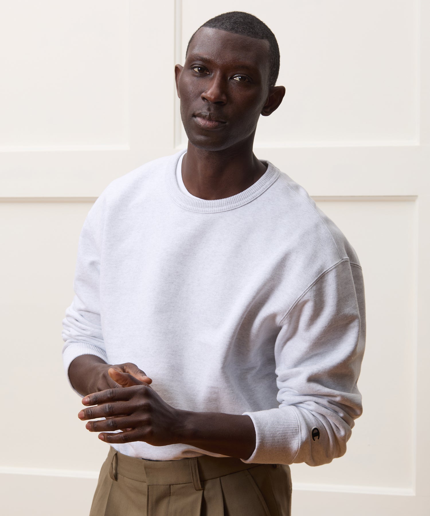 Champion Relaxed French Terry Crewneck in Silver Mix – Todd Snyder