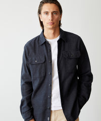 Flannel Utility Shirt in Charcoal