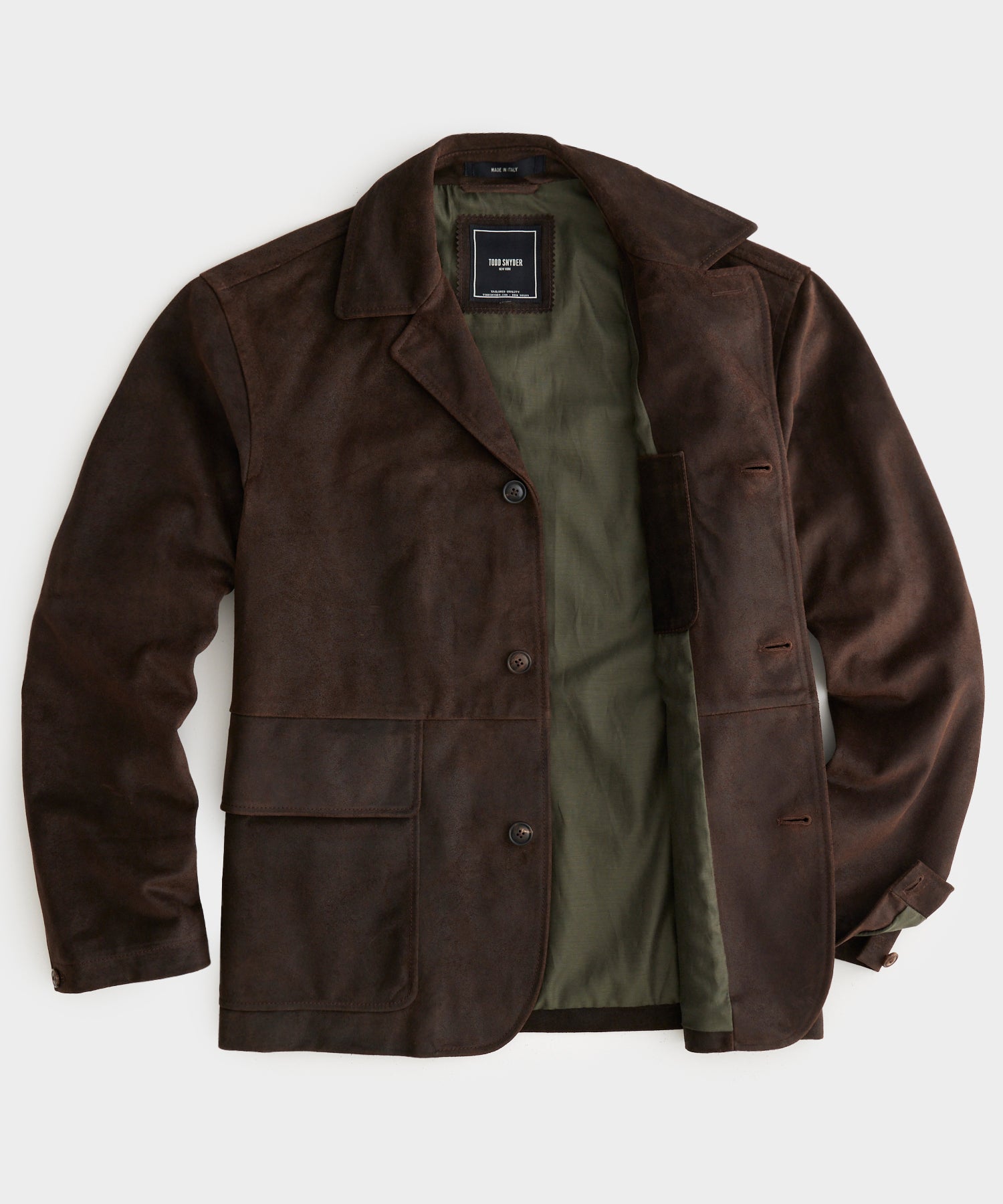 Walking Brown Italian Jacket in Dark Leather
