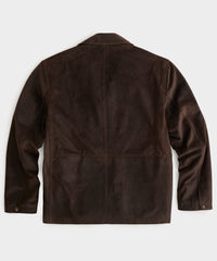 Italian Leather Walking Jacket in Dark Brown