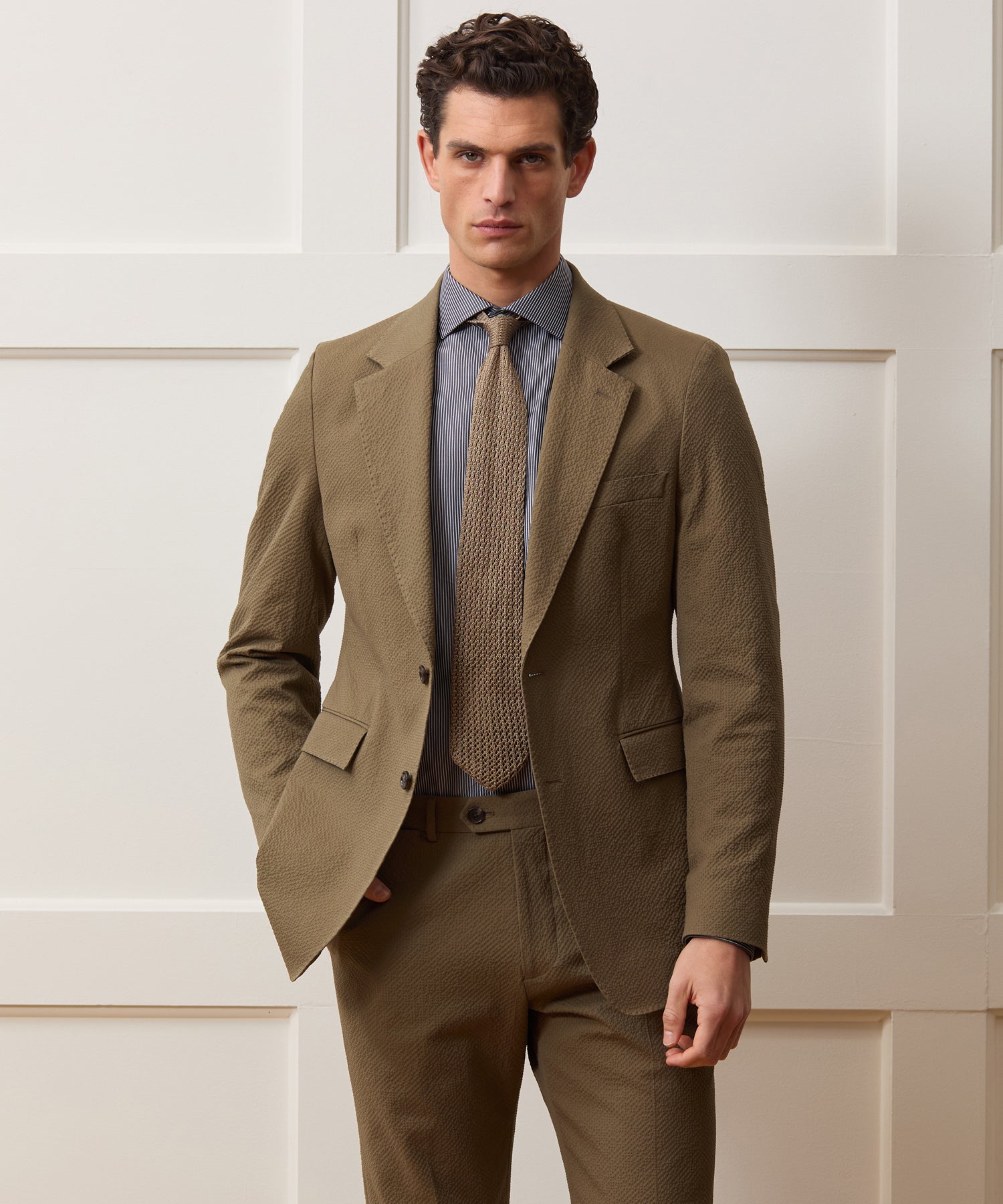Italian Seersucker Sutton Jacket in Tan – Todd Snyder