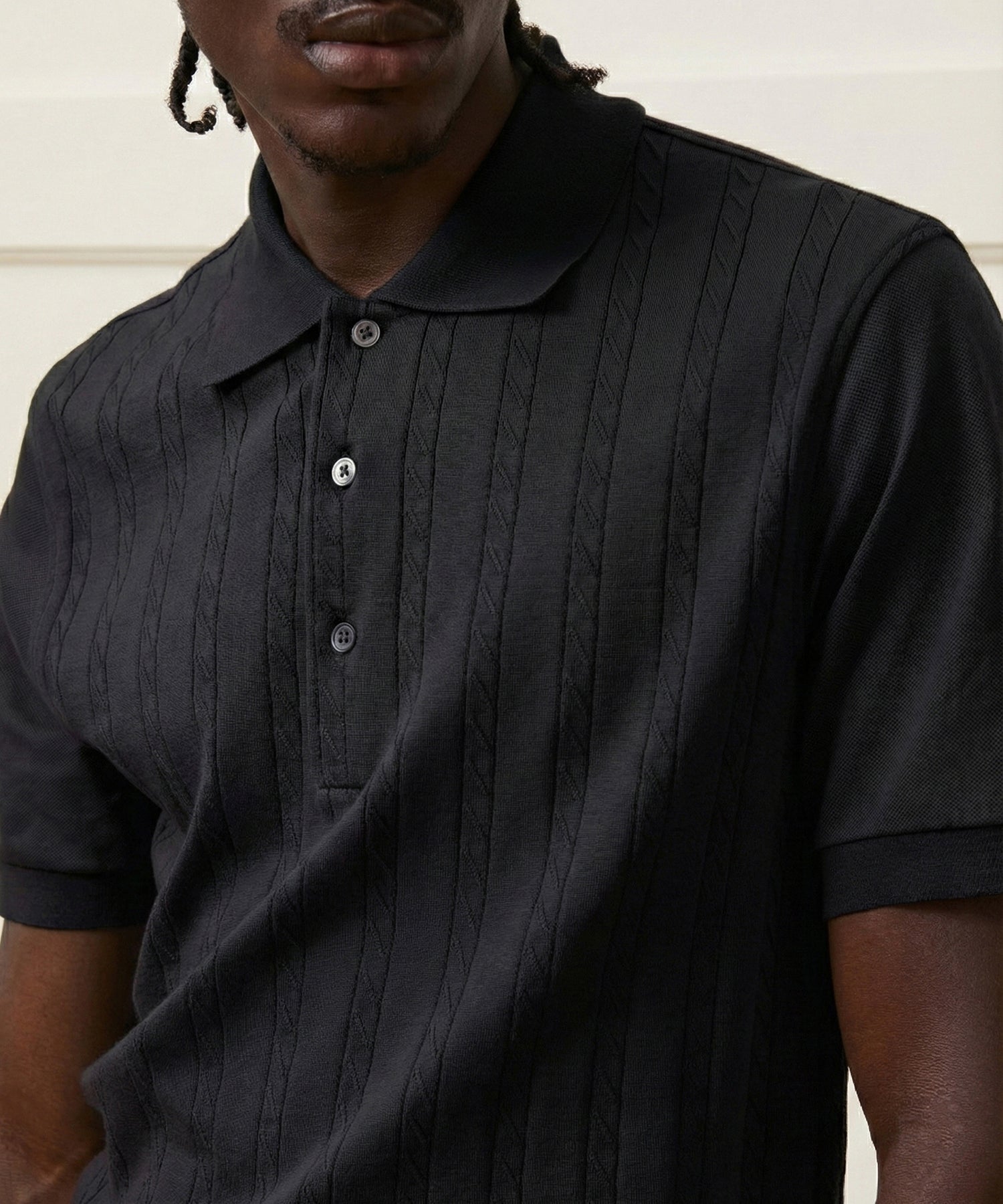 Grant Polo in Black – Todd Snyder
