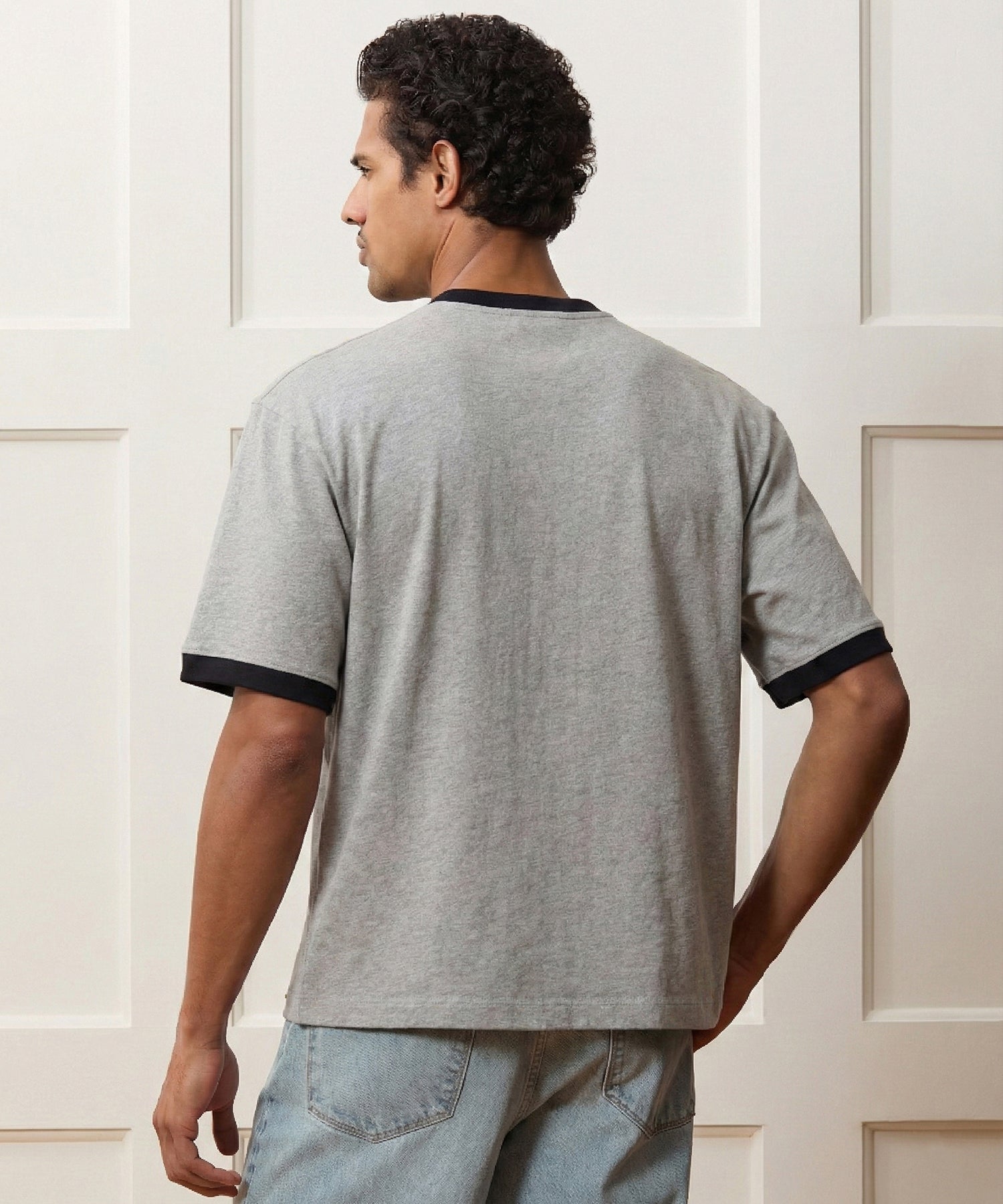Boxy Jersey Ringer Tee in Grey Heather – Todd Snyder