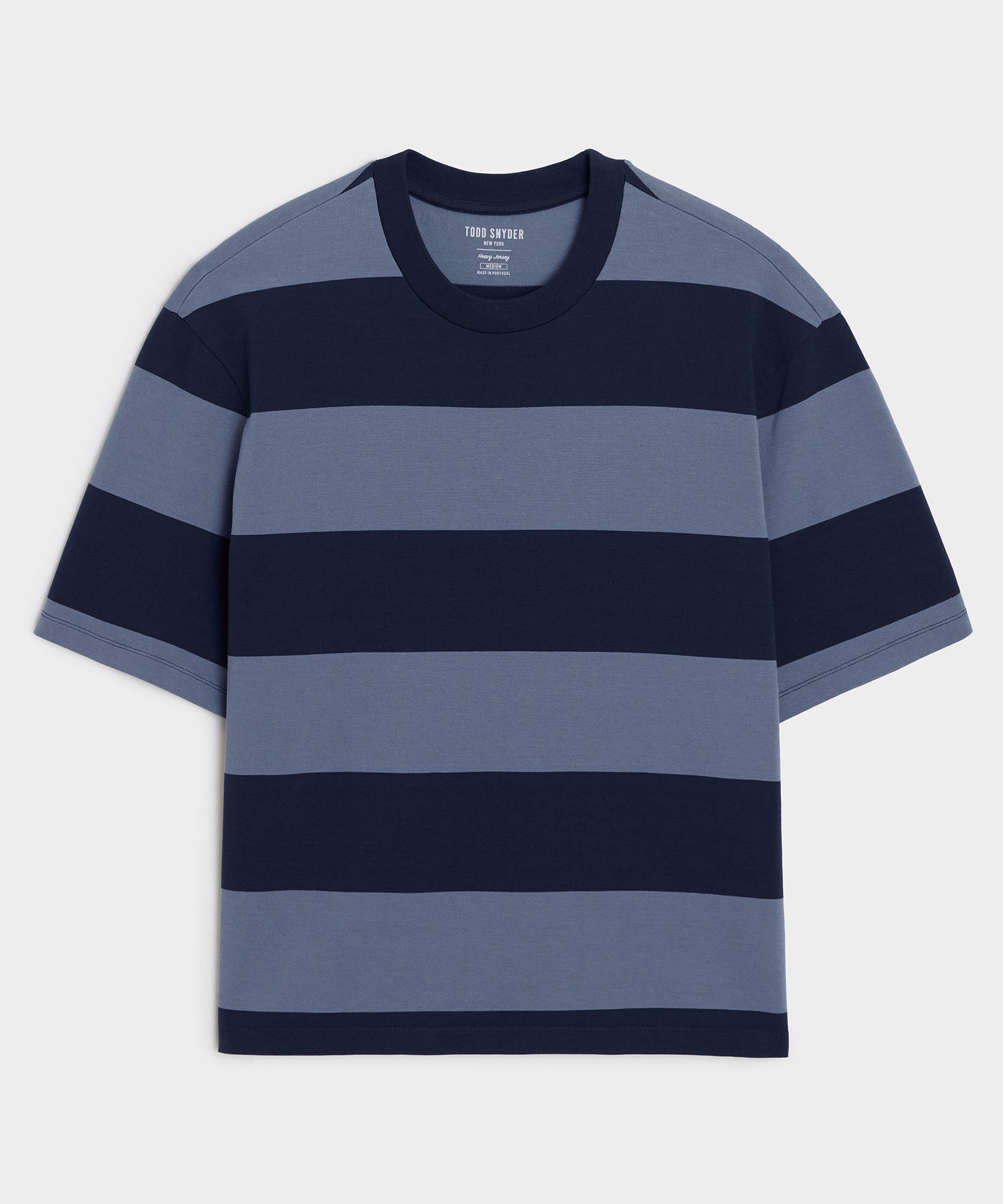 Boxy Jersey Rugby Tee in Deep Springs Stripe – Todd Snyder