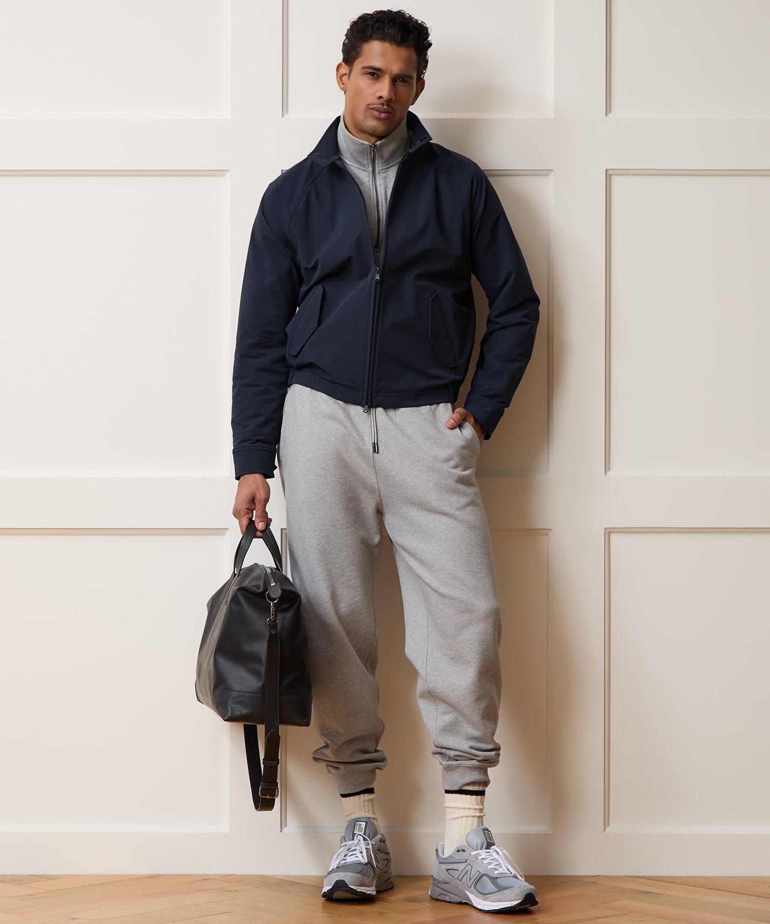 Nylon Harrington Jacket in Classic Navy – Todd Snyder