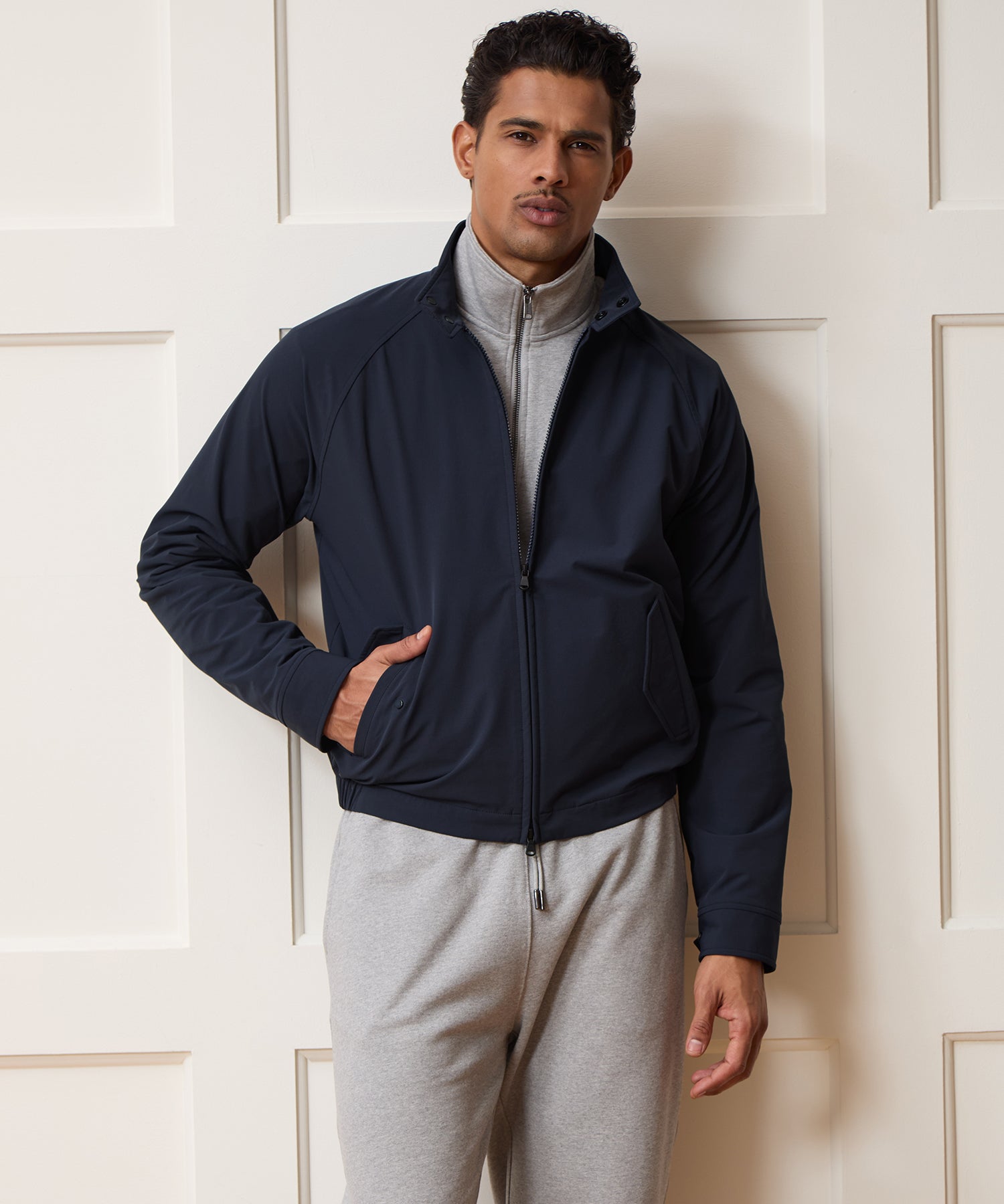 Nylon Harrington Jacket in Classic Navy – Todd Snyder