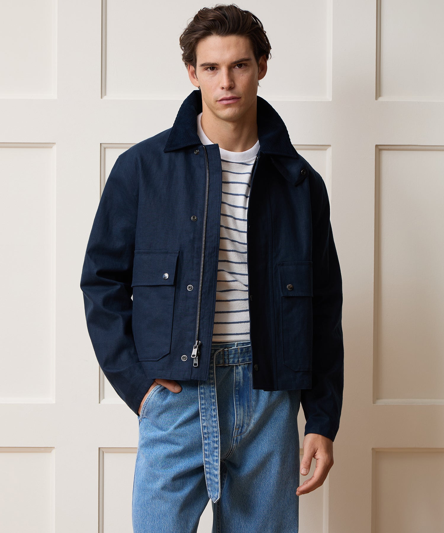 Linen Stable Jacket in Navy – Todd Snyder
