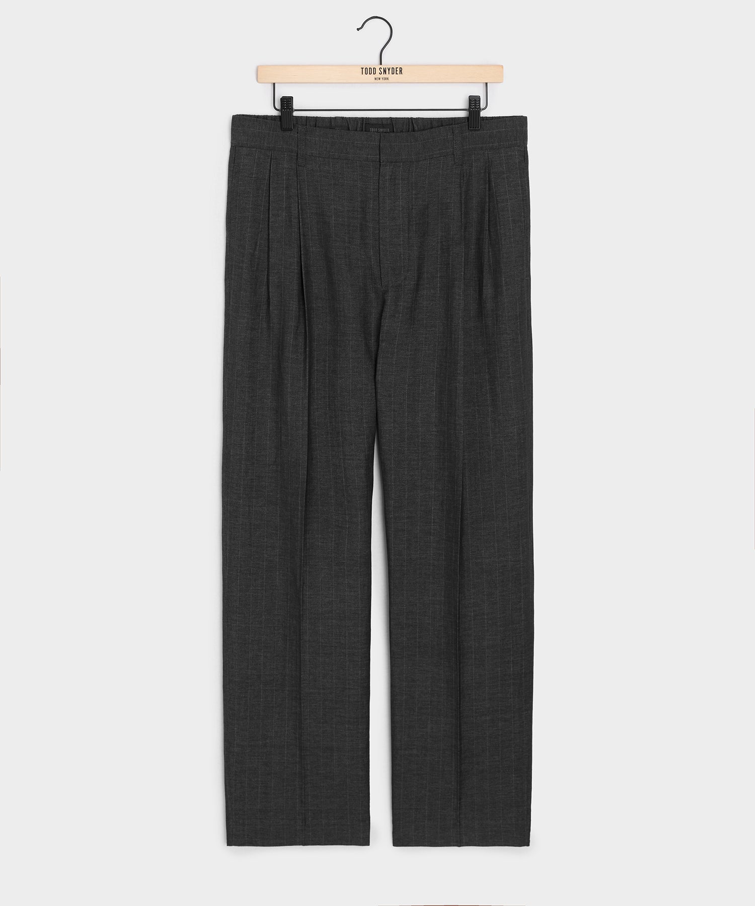 Linen-Wool Officer Trouser in Charcoal Stripe – Todd Snyder