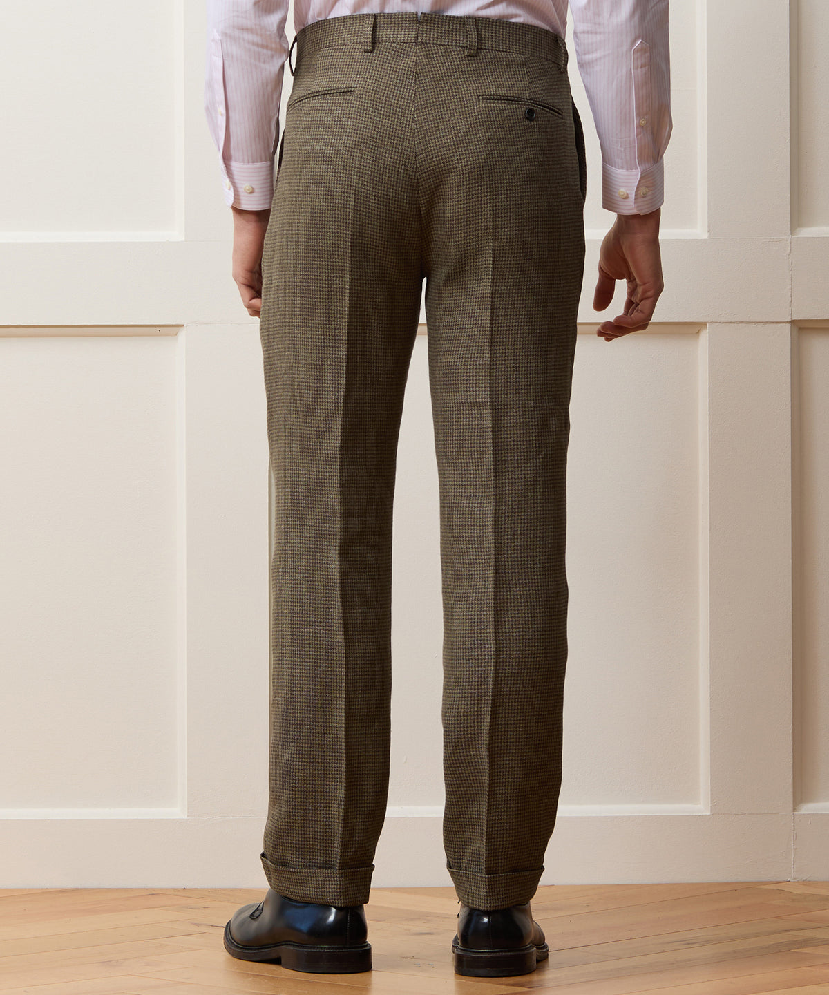 Italian Linen Houndstooth Madison Trouser