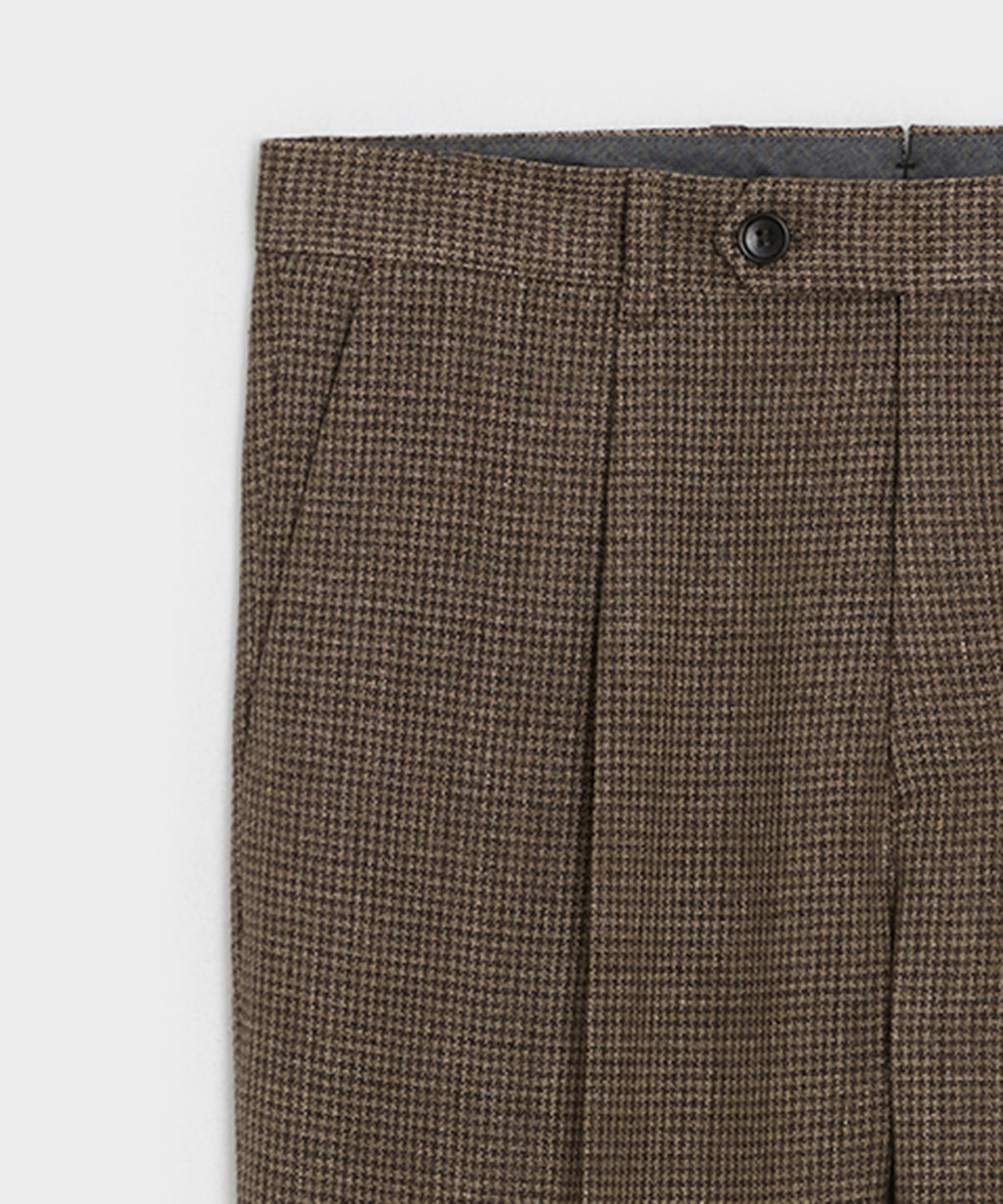 Italian Linen Houndstooth Madison Trouser