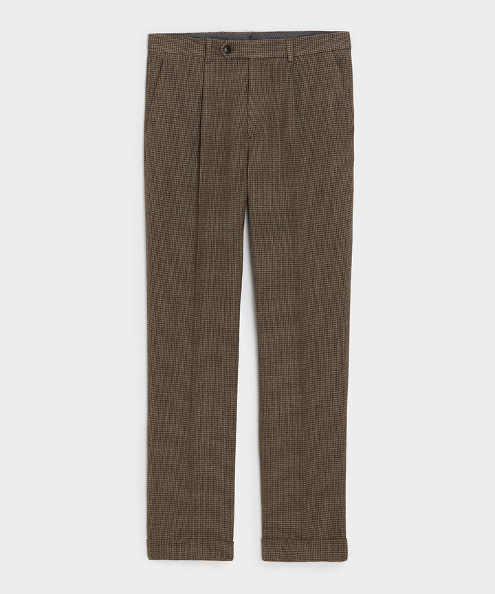 Italian Linen Houndstooth Madison Trouser