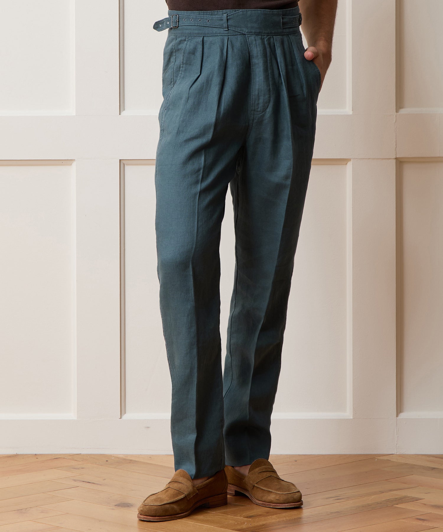 Linen Gurkha Trouser in Teal – Todd Snyder