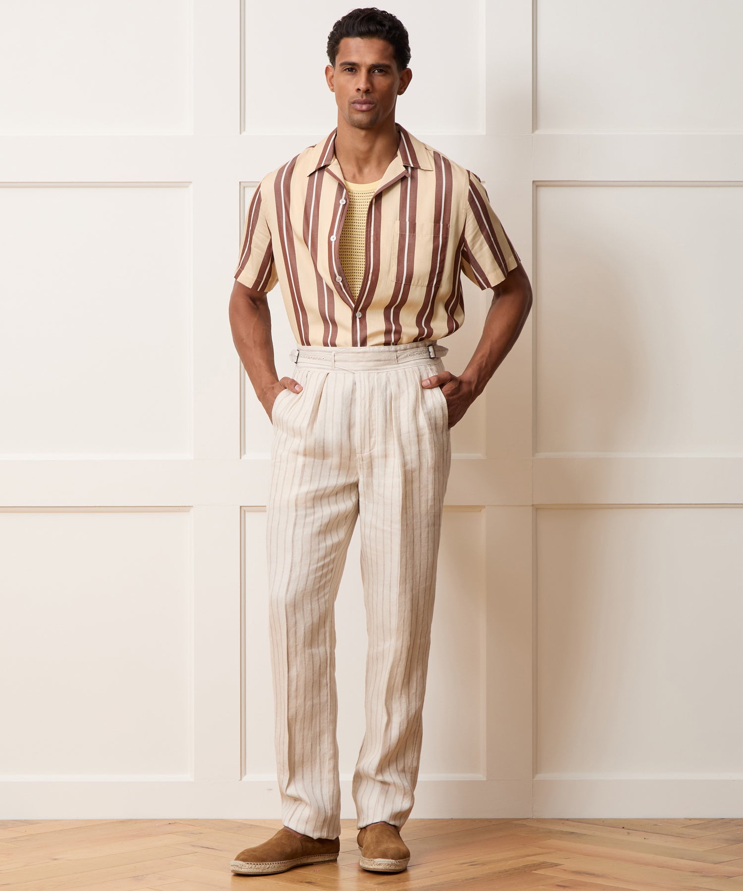 Linen Gurkha Trouser in Cream Stripe – Todd Snyder