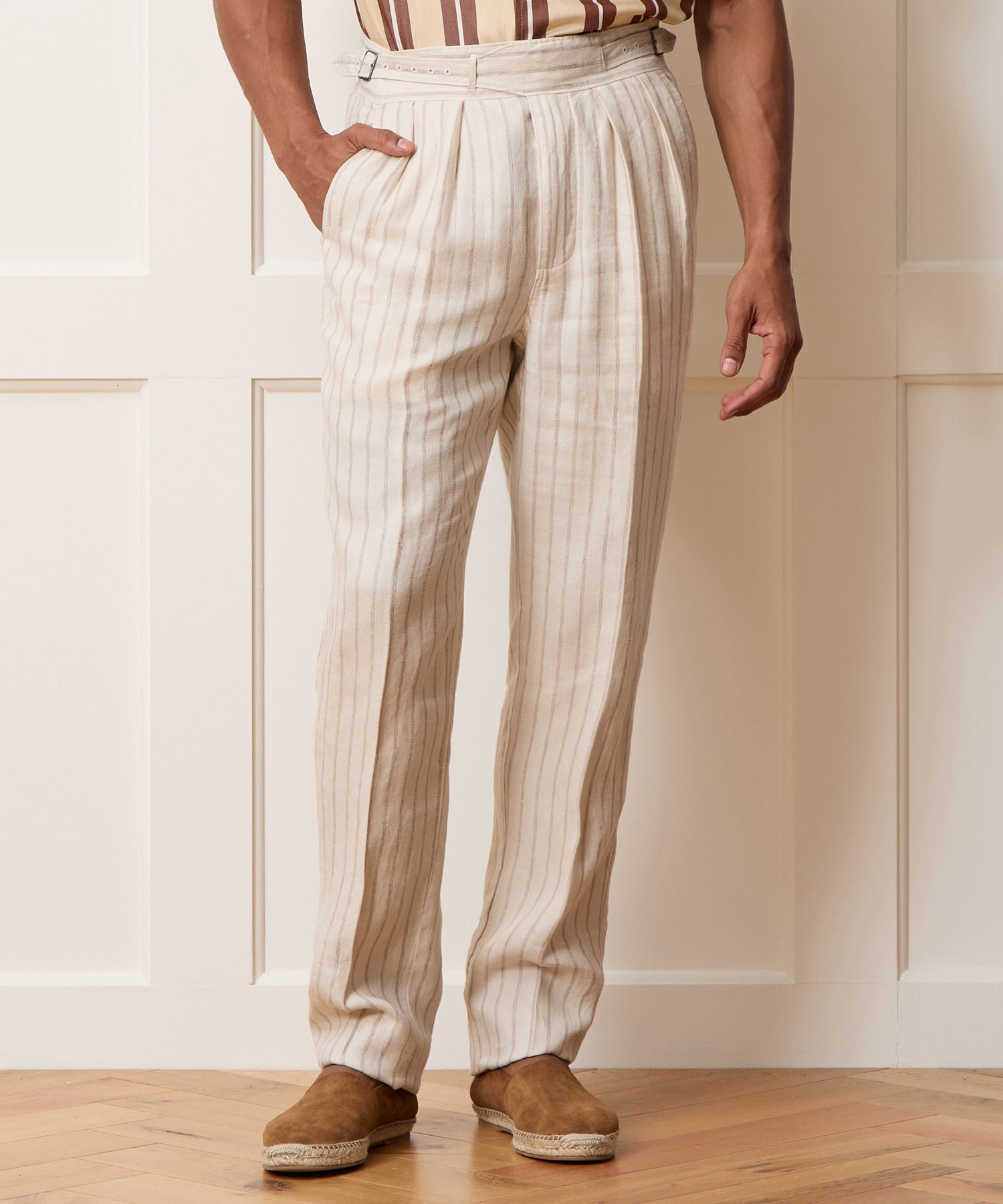 Linen Gurkha Trouser in Cream Stripe – Todd Snyder