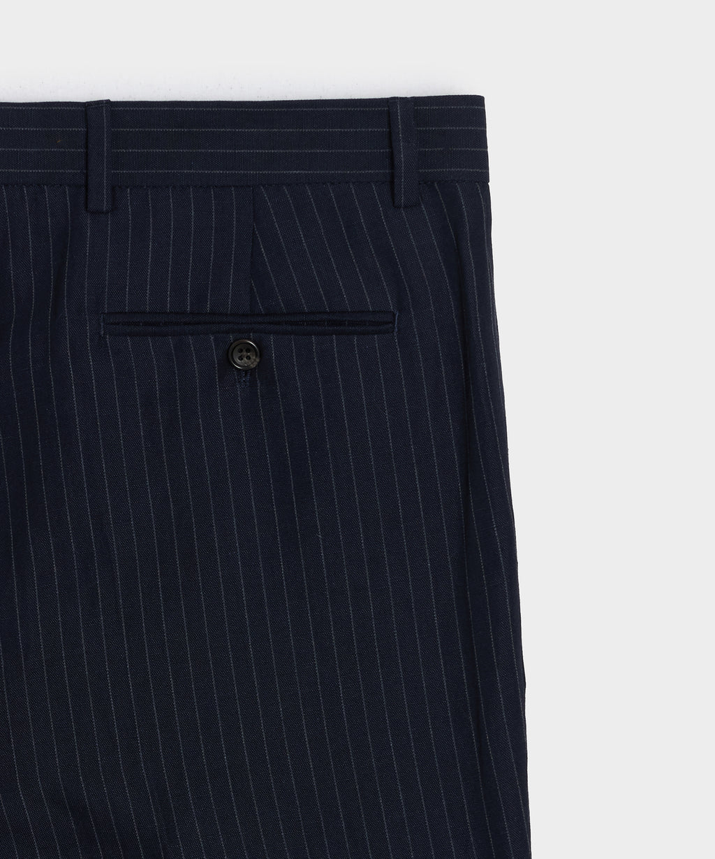 Italian Cotton-Linen Pinstripe Sutton Trouser