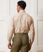 Italian Cotton-Linen Long Point Collar Dress Shirt